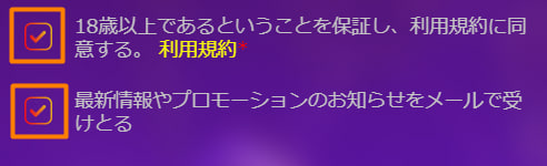 エースカジノの登録方法
