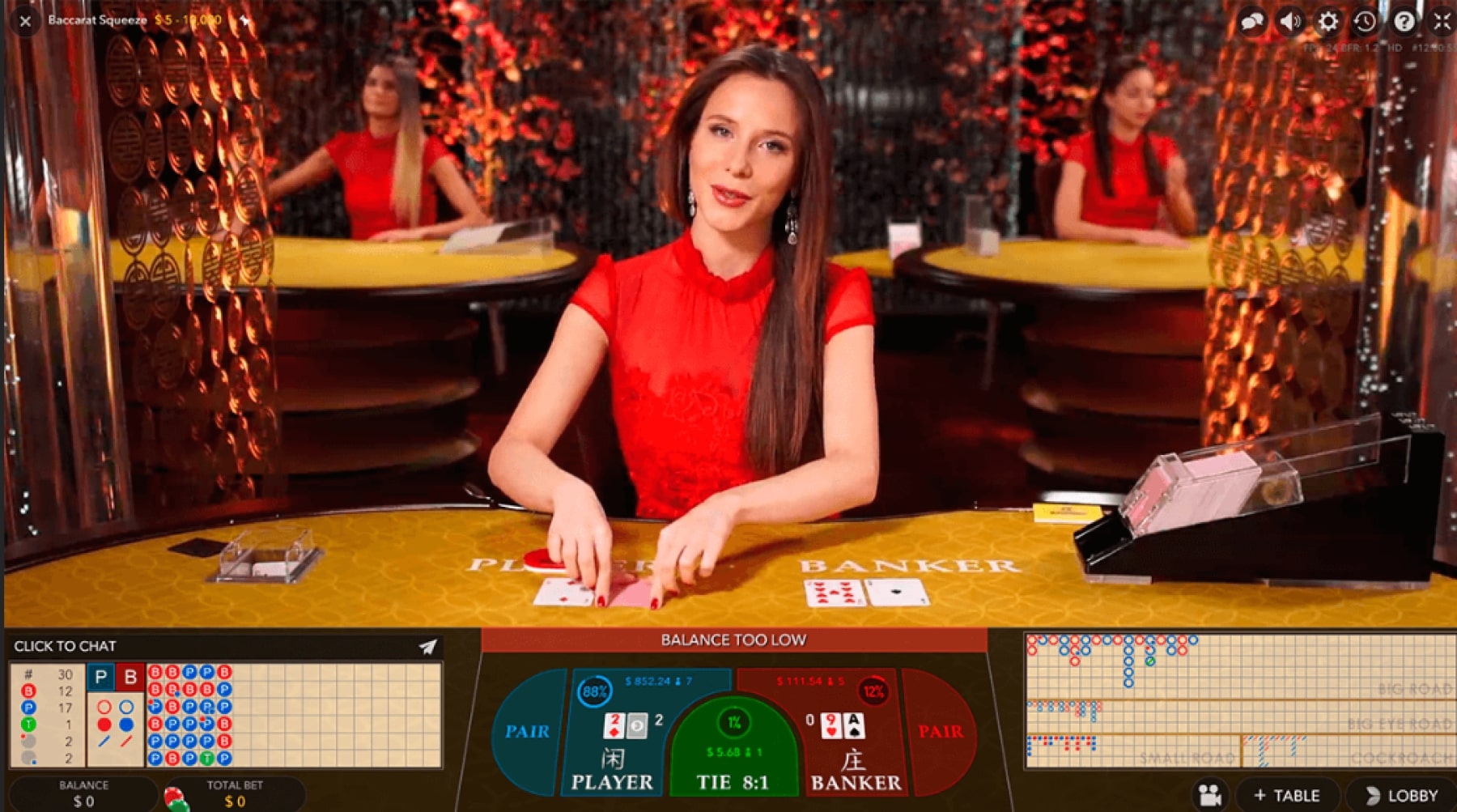 evolution baccarat squeeze